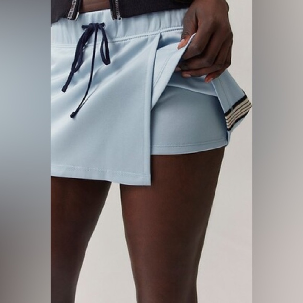 BDG Izzy Track Micro Mini Skort /Light Blue Athletic Skort